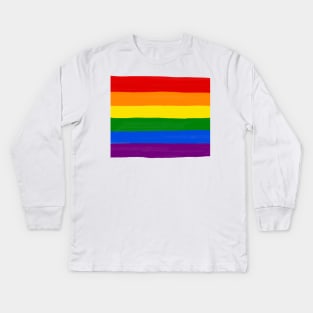 Gay Pride Flag Kids Long Sleeve T-Shirt